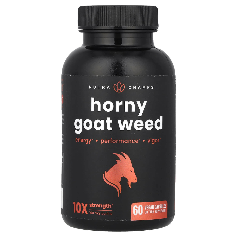 NutraChamps, Horny Goat Weed, 60 веганских капсул