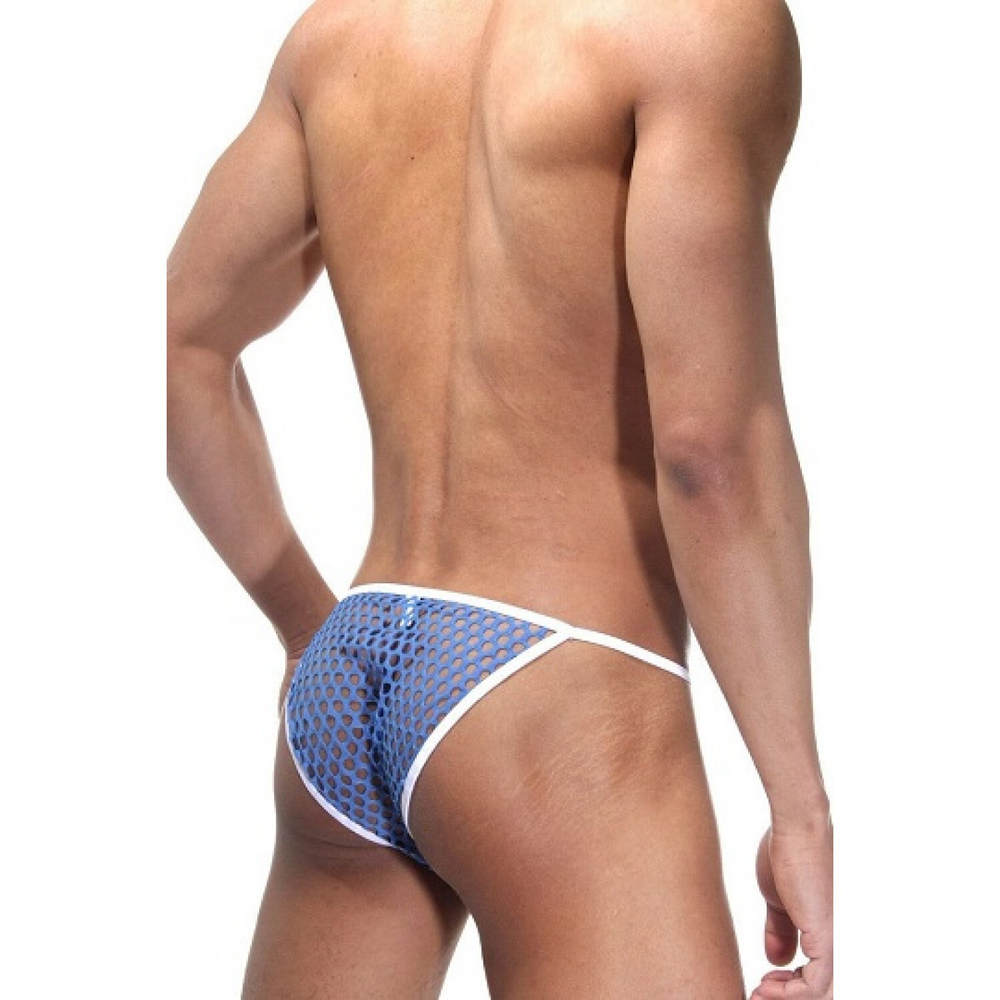 Трусы мужские танга голубые в сетку LaBlinque LB15046