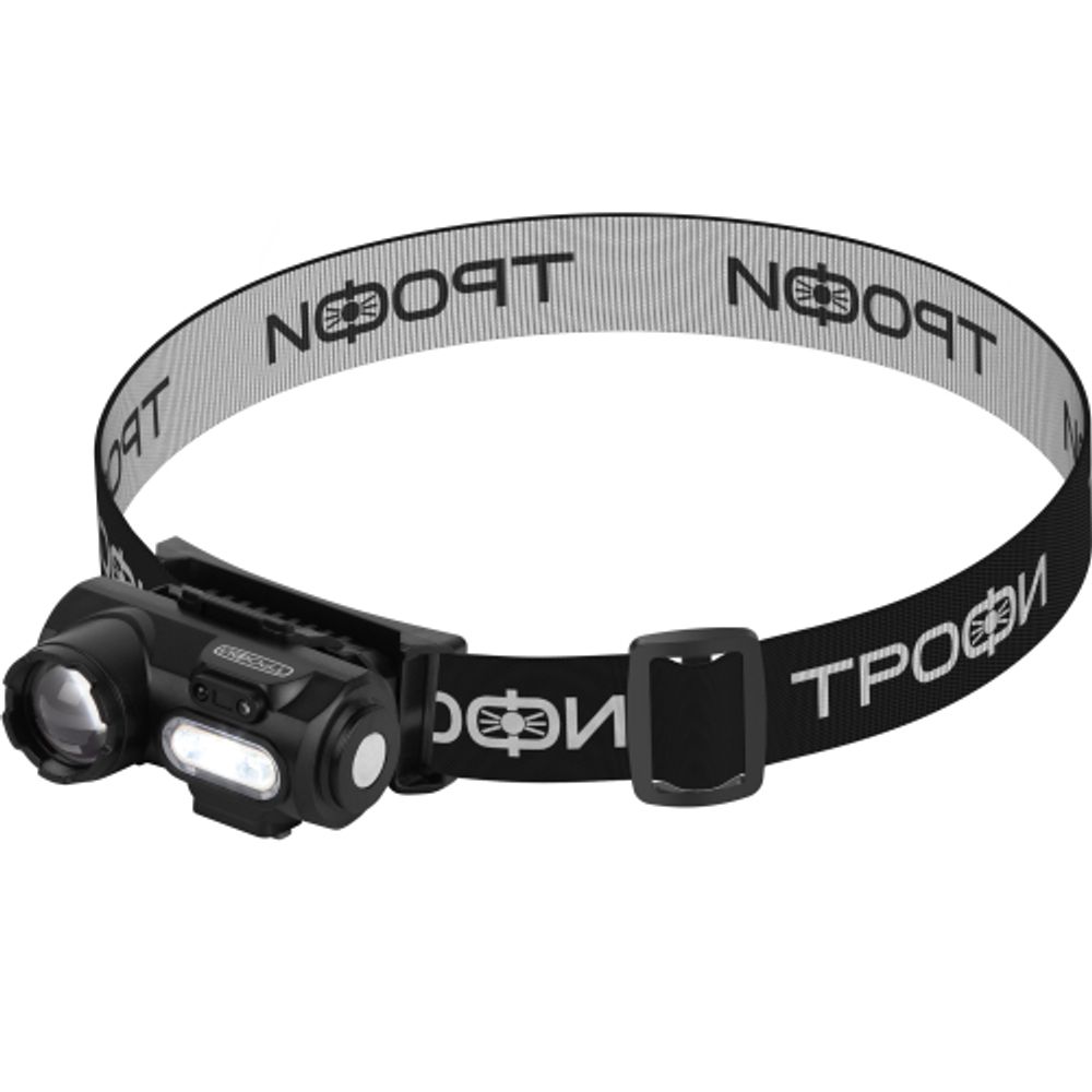 Фонарь налобный светодиодный Трофи GA-103 аккумуляторный 3 Bт сенсорное управление магнит клипса 6 режимов