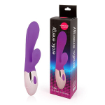 Фиолетовый вибромассажер с отростком с 10 режимами вибрации Bior Toys Erowoman-Eroman EE-10263-5