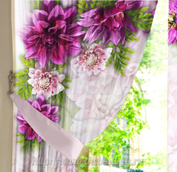 Фото-шторы для кухни: Фиолет (арт. L20-2405)  -  (145х160)х2 см.