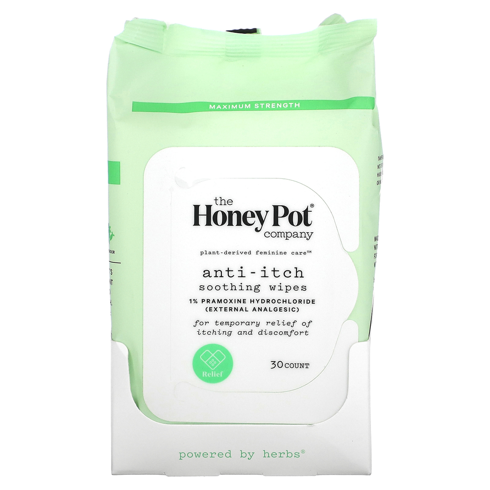 The Honey Pot Company, Anti-Itch Soothing Wipes , 30 Count