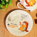 Чайная пара 440мл "Попугай Кеша", круглая