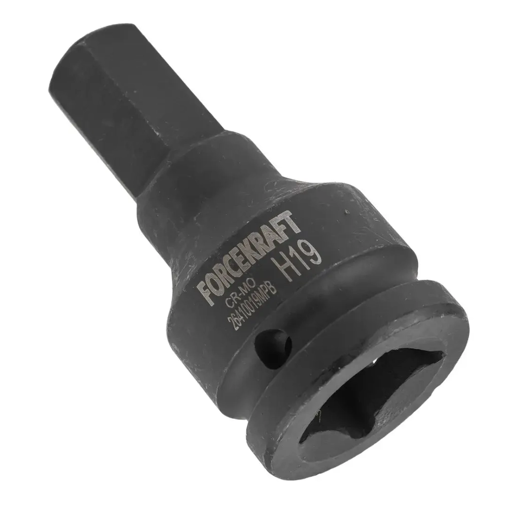 Головка-бита ударная 6-гранная 19мм,3/4'' FORCEKRAFT FK-26410019MPB