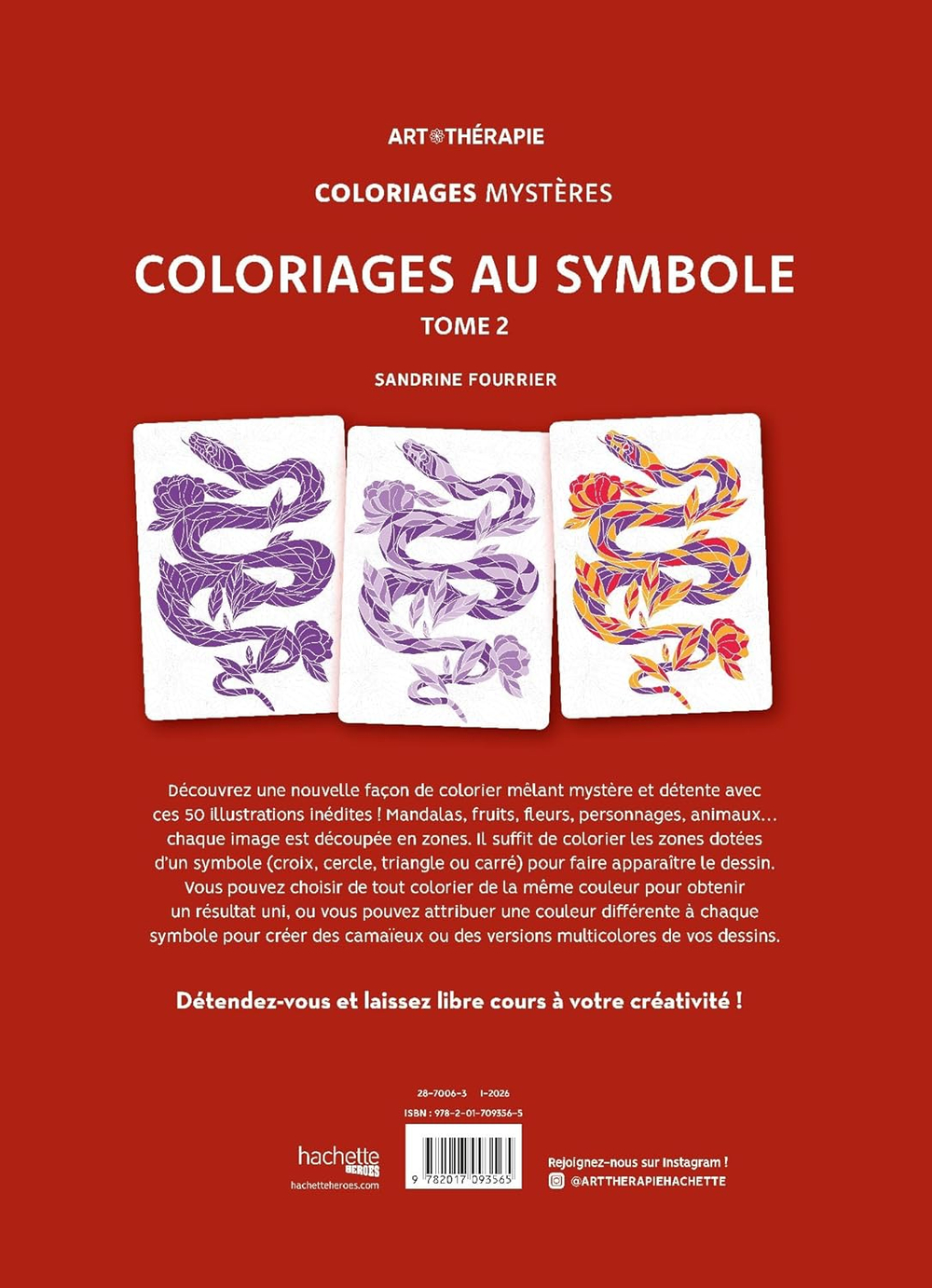 Hachette раскраска по номерам Coloriages mystères - раскраски на символе-Том 2