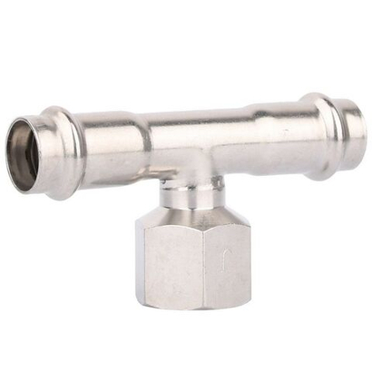 Тройник 18-1/2"-18, WAAG Heavy Inox, пресс-резьба, вн., сталь нержавеющая