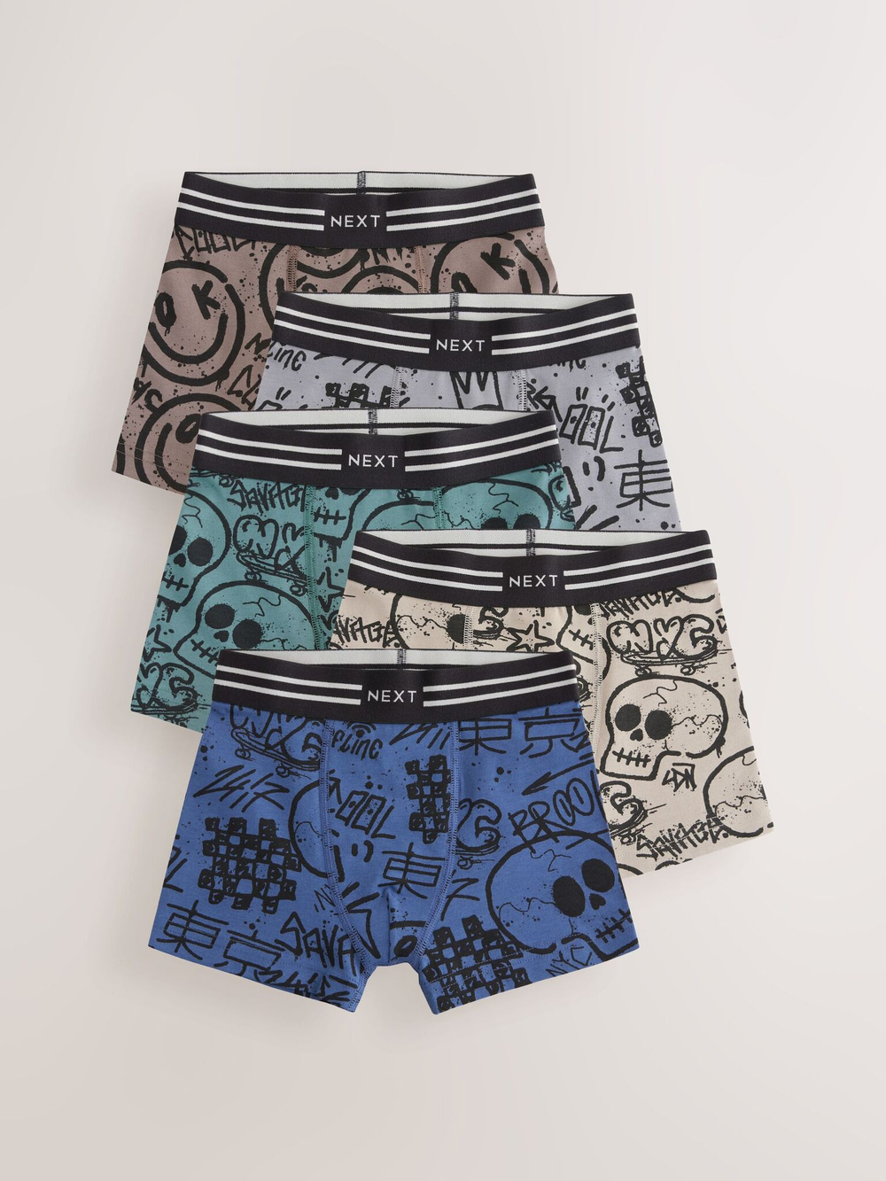 Трусы для мальчика Next E98-871, 5 шт., Серый, Черный, Синий