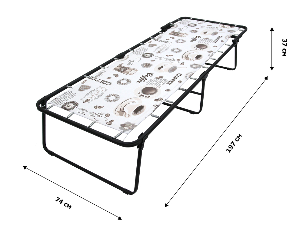 Кровать раскладная Арина (аналог Надин с407) арт.с1249 (цвет ткани бежевый рис. кофе)