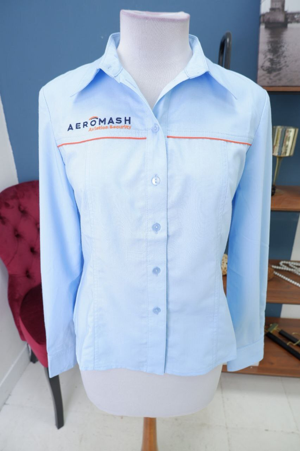 Рубашка голубая 46 размер