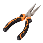 Длинногубцы прямые Вихрь, 160 мм, никелированные, двухкомпонентные рукоятки