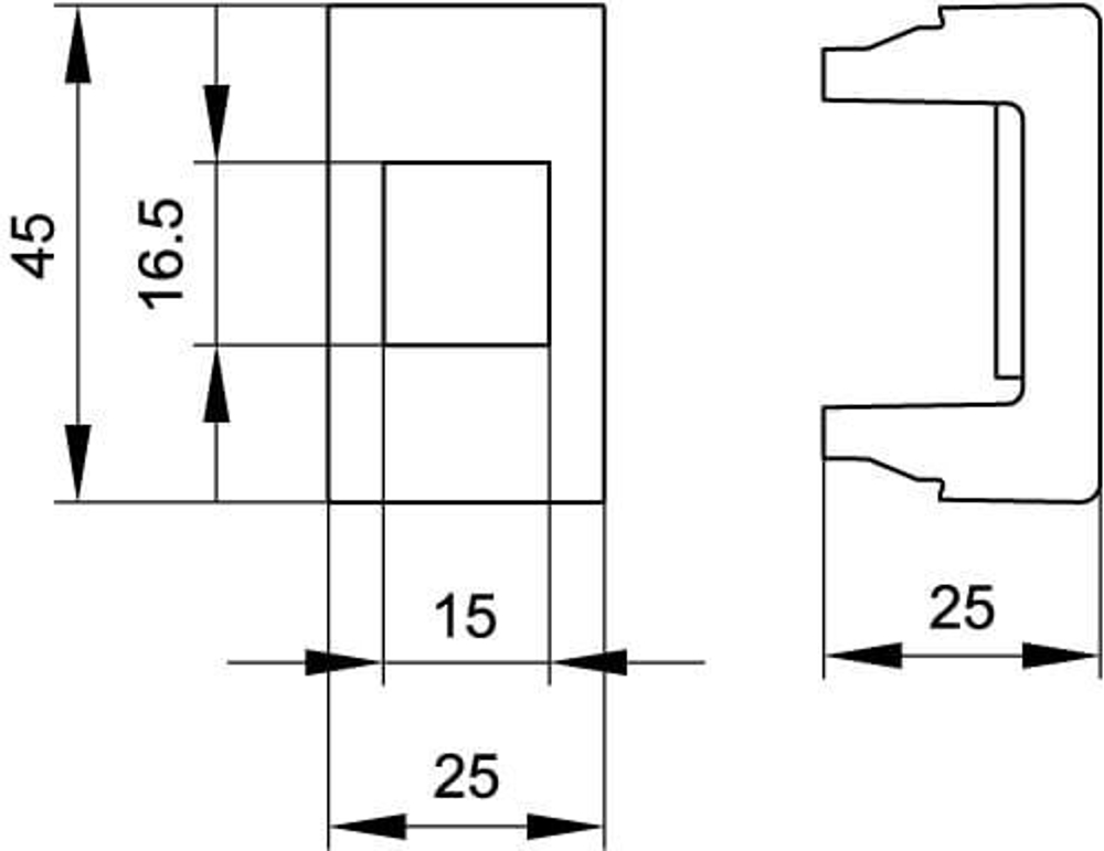 Адаптер для keystone, VIVA, 1 мод, цвет серый DKC
