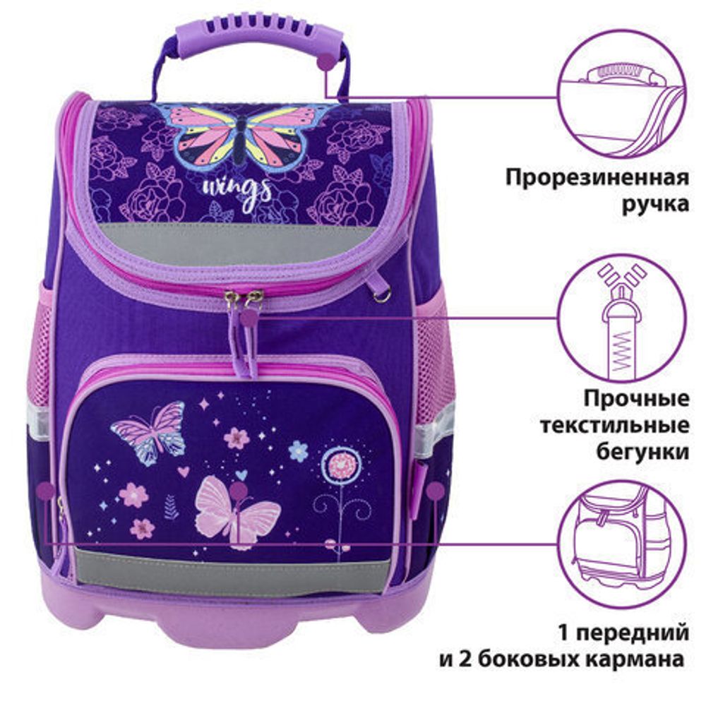 Ранец ЮНЛАНДИЯ WISE для начальной школы, "Dreams", 37х29х15 см, 229944