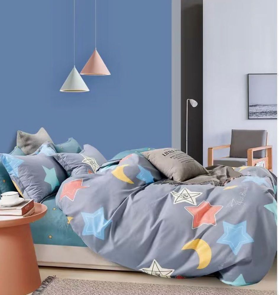 ZEPHYR HOME Двуспалка Фланель серый звезды
