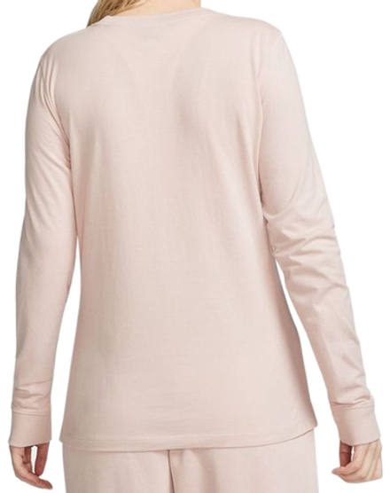 Женская теннисная футболка   Nike Swoosh Essential Long Sleeve Icon Futura - pink oxford