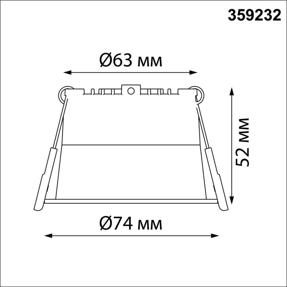 359232 SPOT NT23 472 белый Светильник встраиваемый светодиодный IP20 LED 6W 220V 360Лм 3000К TRAN