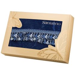 СКАТЕРТЬ "КУПРУМ" 140Х180СМ,100% П/Э, С КИСТЯМИ, СИНИЙ.