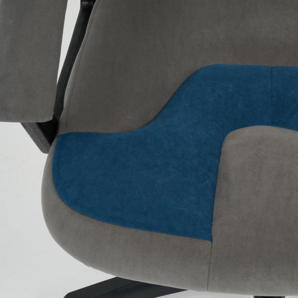 NEO-3 Кресло (флок серый/синий)