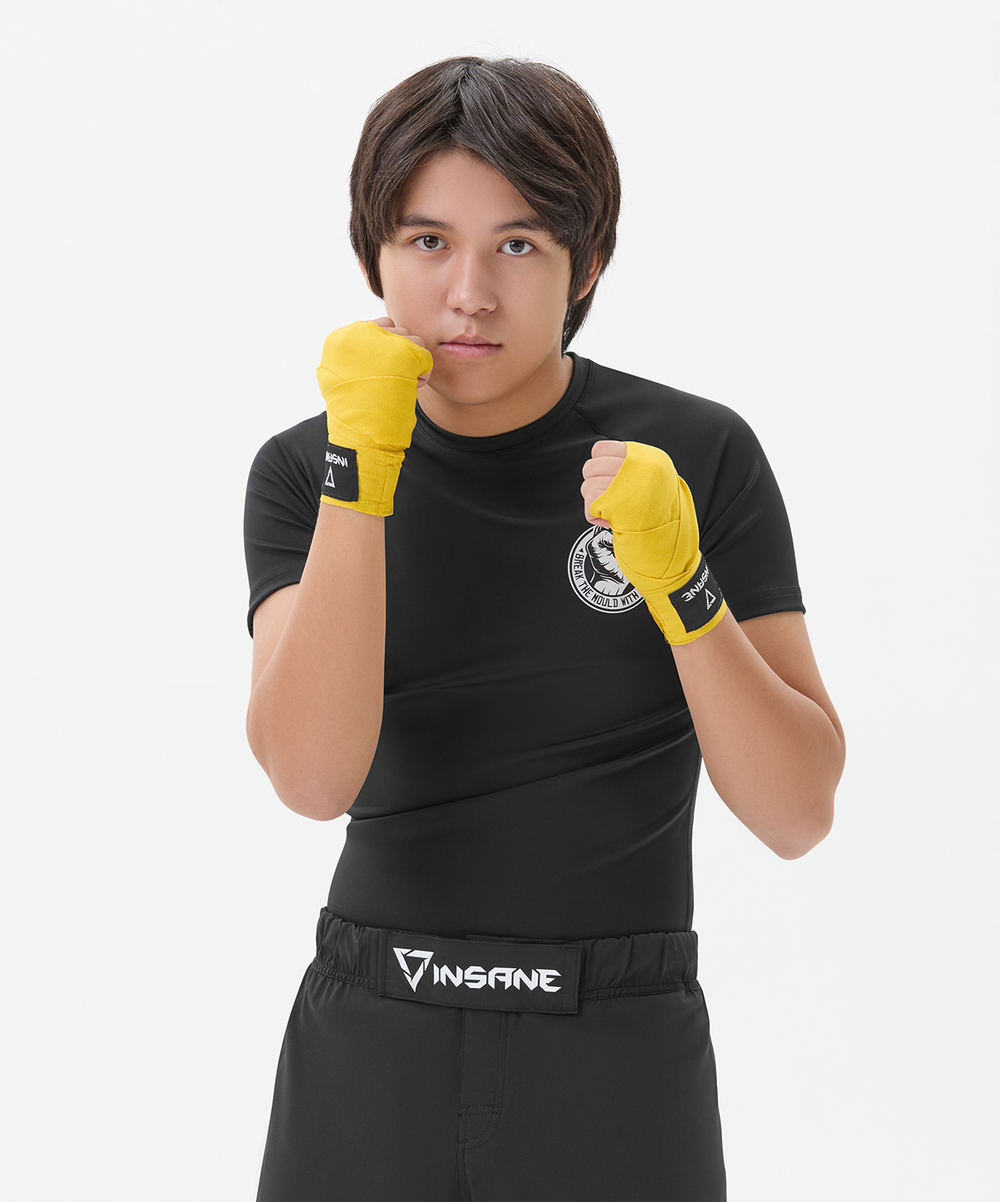 Бинт боксерский FIGHT, хлопок/нейлон, желтый, 2,5 м