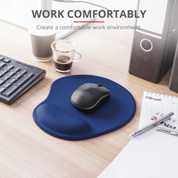 Коврик для мыши Trust 20426 с подушкой для запястья синий BigFoot | Мыши