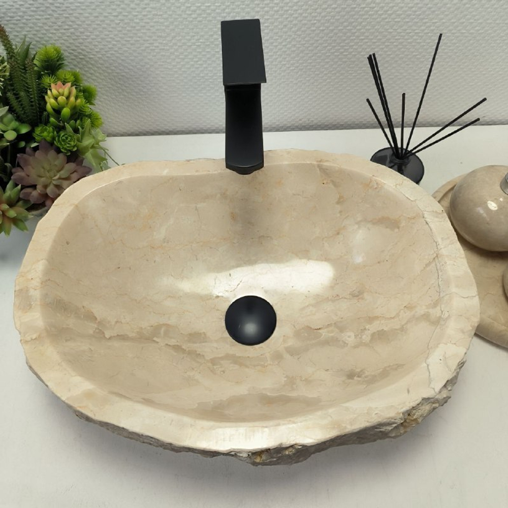 Раковина из мрамора Erozy Cream EM-62680 (49*37*15) 115