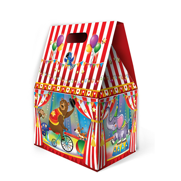 Коробка «Цирк» с вырубной ручкой, 28х38.5(20)х18 см, 10.5л