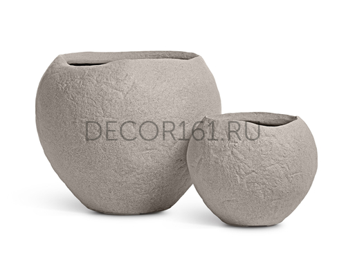 Кашпо TREEZ Effectory Organic Сфера Белый песок д-59 см, в-50 см 41.33-15-23-098-BE-59