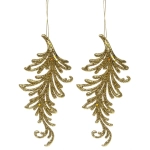 Подвеска «Волшебное перо» 10 см (набор 2 шт), золото