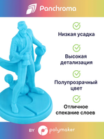 Пластик Polymaker Panchroma Translucent PLA 1,7 5mm 1kg Cyan