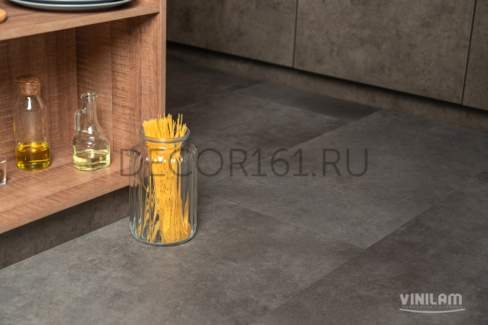 Виниловый ламинат VINILAM Цемент Стальной 71610 Glue