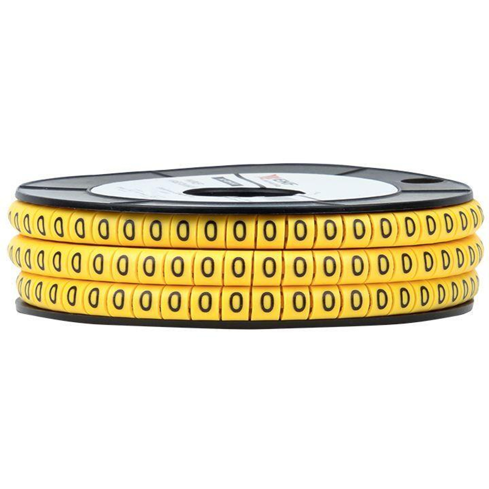 Маркер каб. 6.0кв.мм "0" (ЕС-3) (уп.350шт) EKF plc-KM-6-0