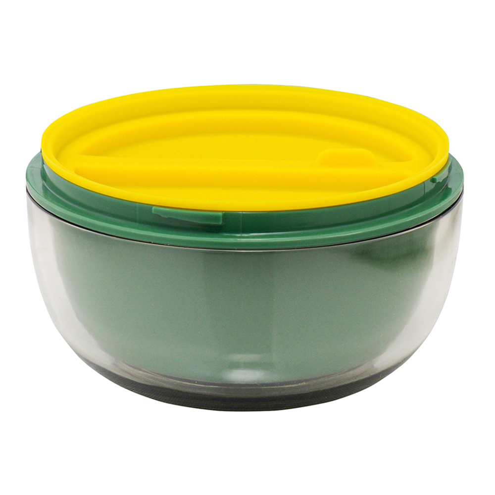 Ланч-бокс meals, 800 мл, светло-серый/зеленый