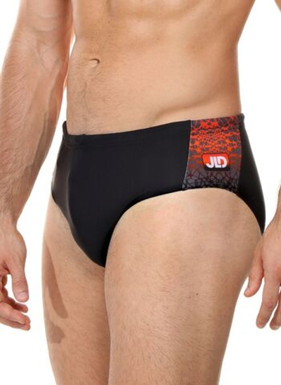 Мужские плавки с оригинальной брендированной вставкой сбоку (Размер: XXL) (Цвет: черный)