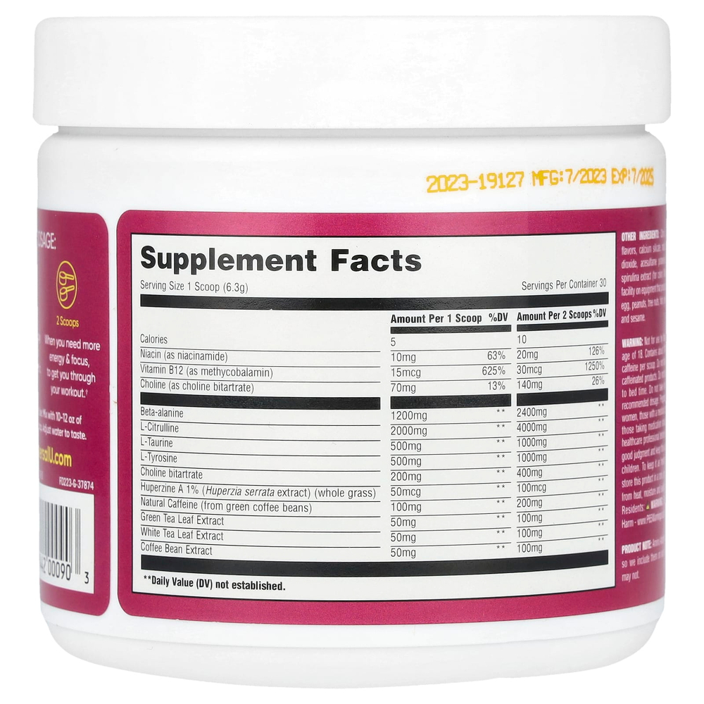 Universal U, Boost & Focus, лимон и ягодный вкус, 189 г (6,7 унции)