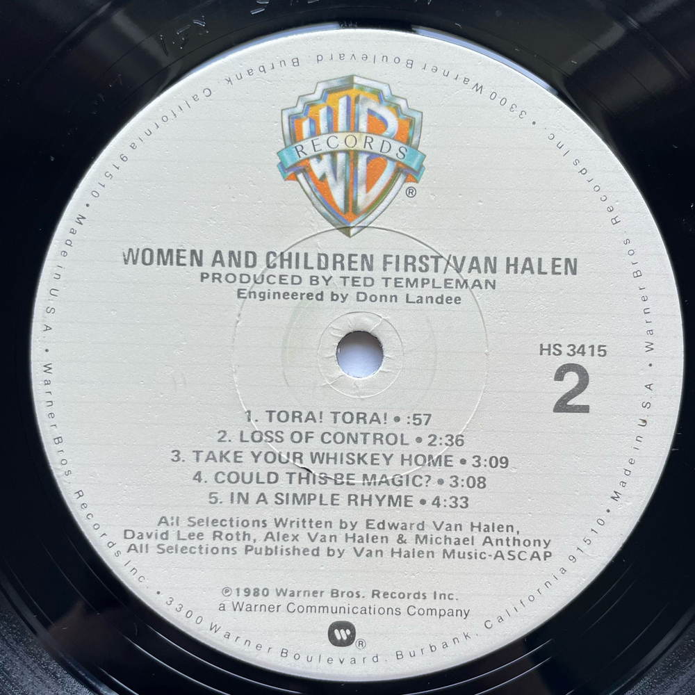 Винтажная виниловая пластинка LP Van Halen Women And Children First (США 1980)