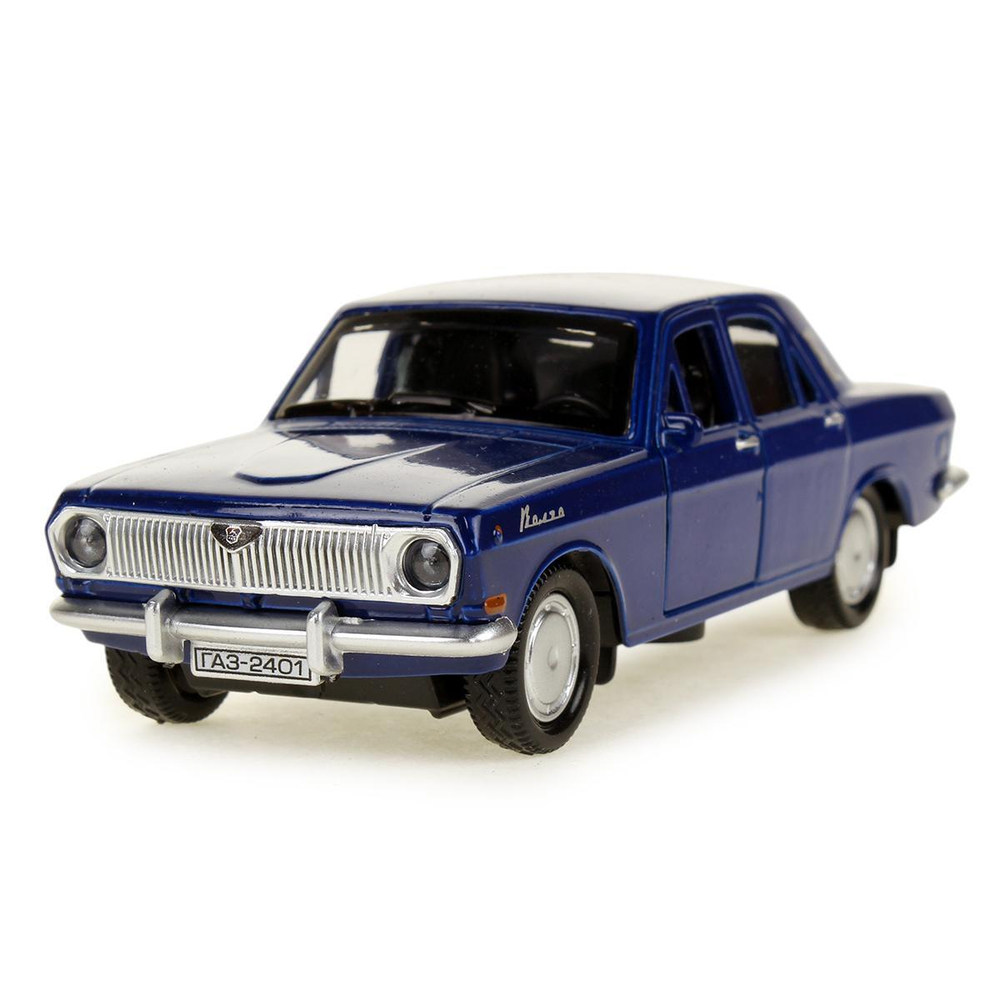 Модель ин. мет. "Газ-2401 Волга" 12см. двери, темно-синий, коробка 2401-12-BL (Технопарк)