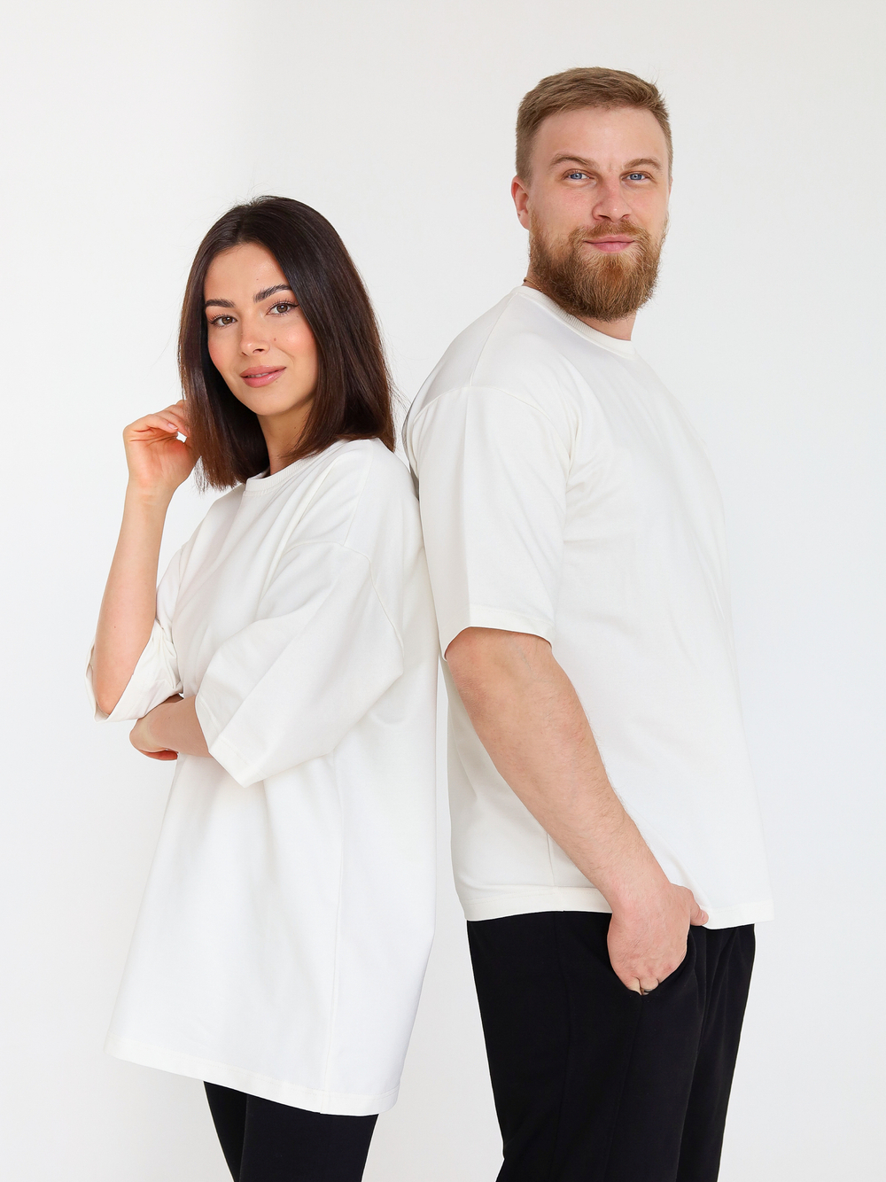 Футболка овер base unisex, тофу