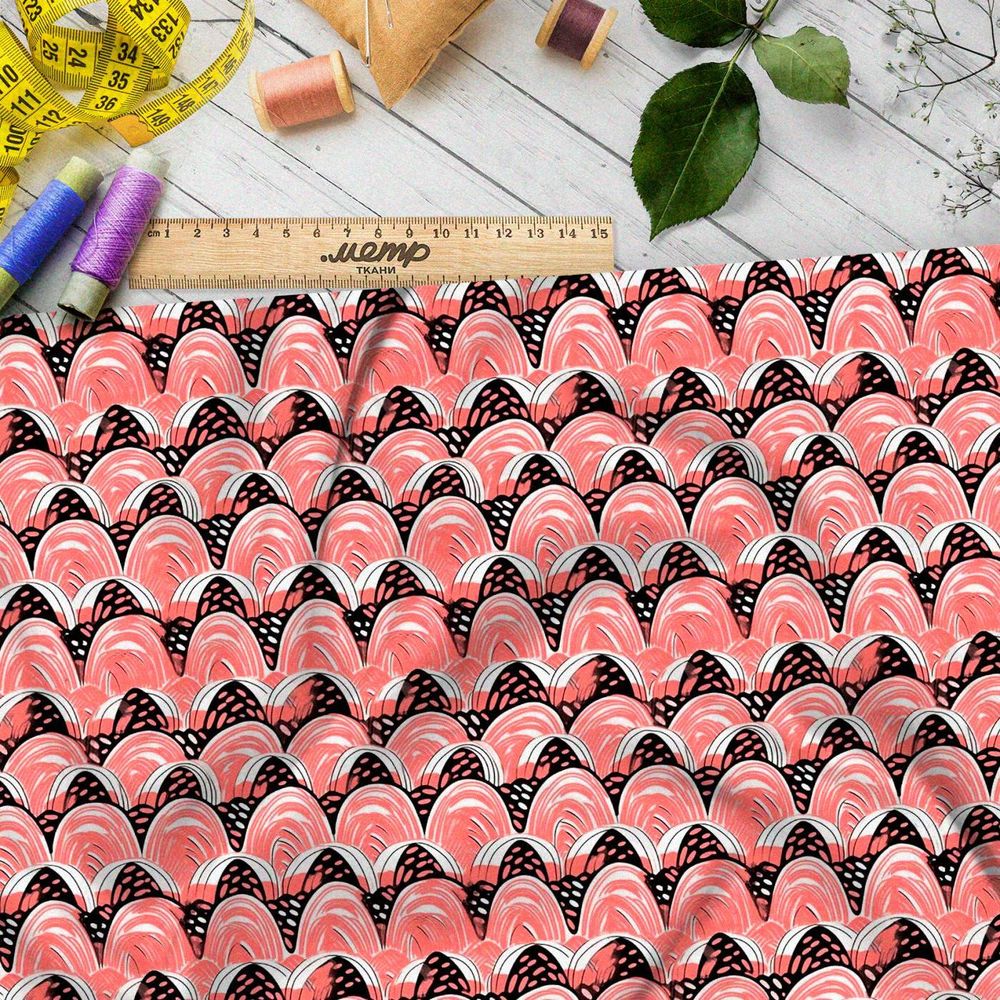 Ткань премиум Оксфорд 600D пастельные волны отражений