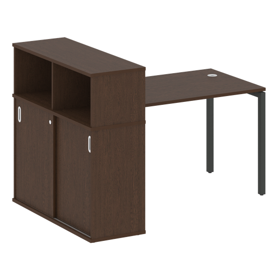 Метал Систем Куатро Стол письменный с шкафом-купе на П-образном м/к 40БП.РС-СШК-3.2 Т