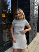 Двойная шелковая юбка мини