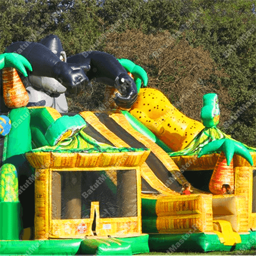 Коммерческий надувной батут "Тигры-обезьянки"