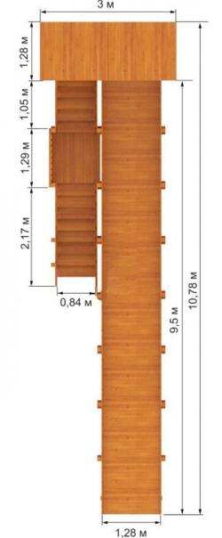 Зимняя горка TORUDA Лисичка Домик (скат 9.5 м)