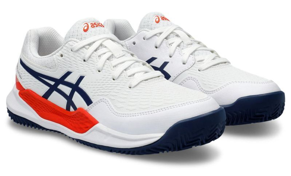 детские Кроссовки теннисные Asics Gel-Resolution 9 GS Clay - белый