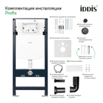 Инсталляция IDDIS OPH00MBi32K для подвесного унитаза, с клавишей смыва черный матовый