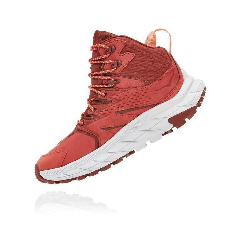 Ботинки женские HOKA W ANACAPA MID GTX Hot Sauce / Cherry Mahogany