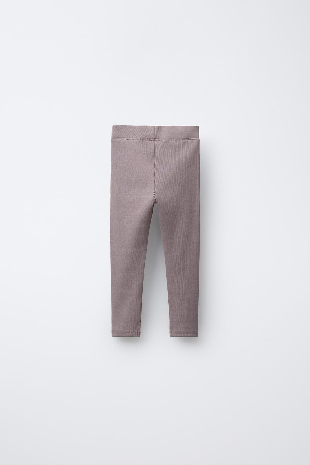 ZARA ЛЕГИНСЫ В РУБЧИК С НАШИВКОЙ, СЕРО-КОРИЧНЕВЫЙ