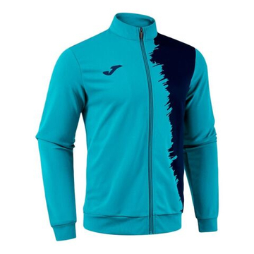 Мужская теннисная кофта Joma Picasho Full Zip - fluor turquoise/dark navy
