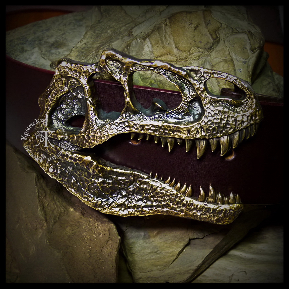 Пряжка для ремня "Череп динозавра"