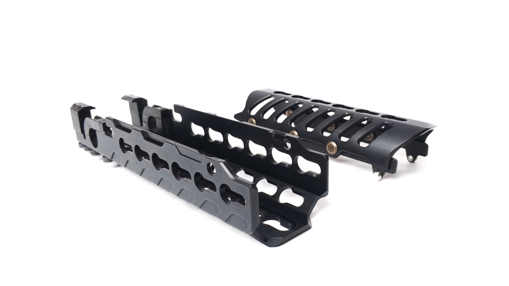 Upgrade Bureau — Цевье с крышкой для ПКМ (материалы: сплав алюминия Д16Т, сталь, цвет: чёрный)