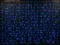 Светодиодный облегченный занавес 2*1.5 м., 220V, 300 синих LED ламп, прозрачный ПВХ провод, Rich LED (RL-CS2*1.5-T/B)