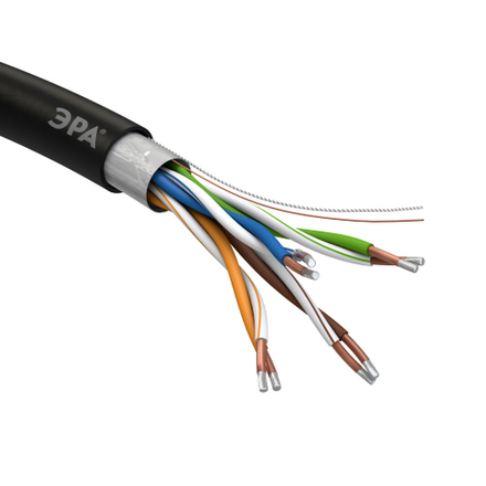 Кабель витая пара ЭРА SIMPLE U/UTP 2x2x24 AWG Cat5e CCA PVC 305м